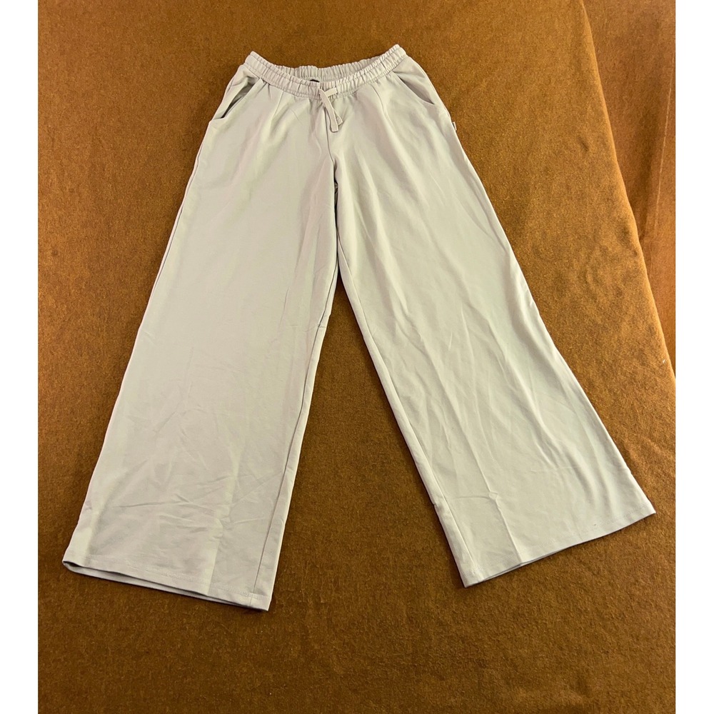Gymshark Womens Small Beige Wide Leg Drawstring Lounge Pants New